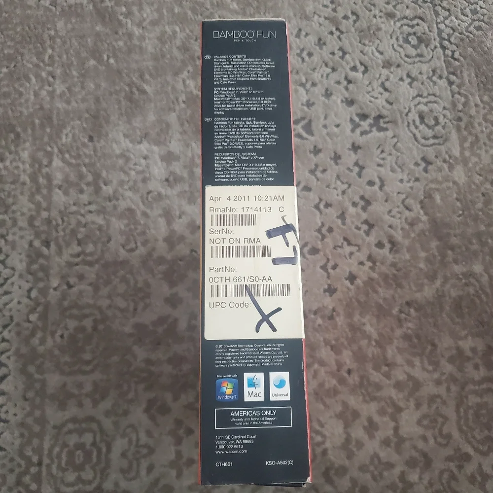 Wacom Bamboo Fun Pen & Touch Tablet CTH661